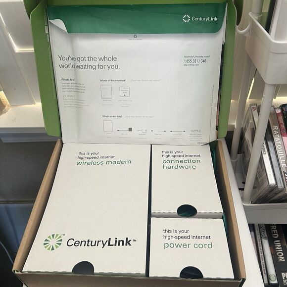 Centurylink Zyxel C1000Z VDSL2 DSL 4-Port Modem W  Wireless Router W Cords NEW - Picture 3 of 7